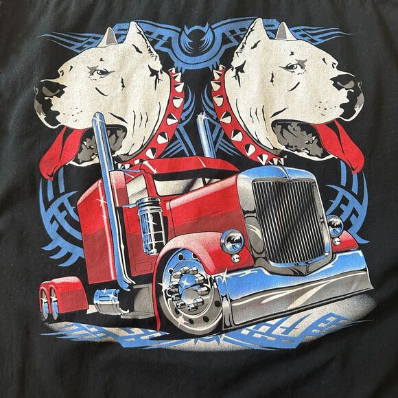 Coast Mens Fringe Vest Pitbull‎ Dog Motorcycle Button Down Sleeveless Black XL - Picture 8 of 8